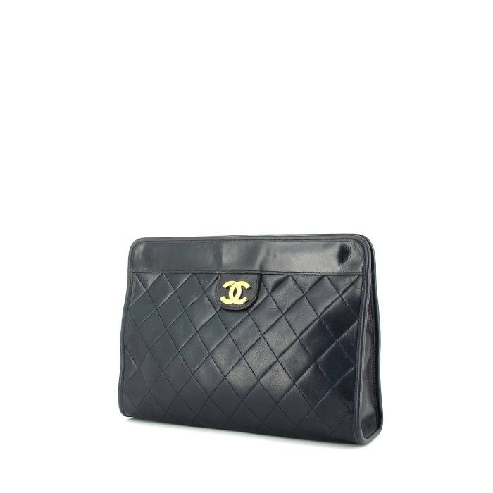 Authentic Vintage Chanel Quilted Yen Wallet Clutch Leather Timeless  *1092*❣️❣️