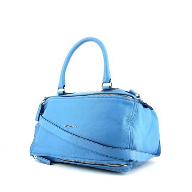 Bolso de mano Givenchy Pandora modelo grande en cuero azul