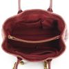 Chanel shopping bag in burgundy quilted grained leather - Detail D3 thumbnail