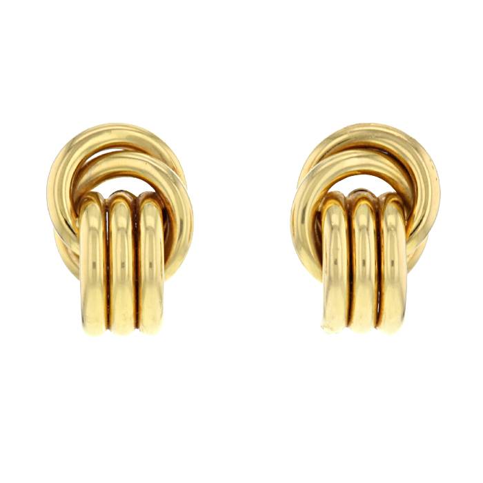 Paire de boucles d'oreilles Vintage en or jaune