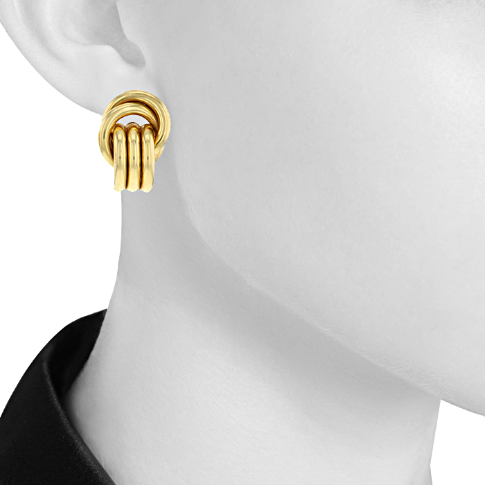 Vintage earrings in yellow gold - Detail D1