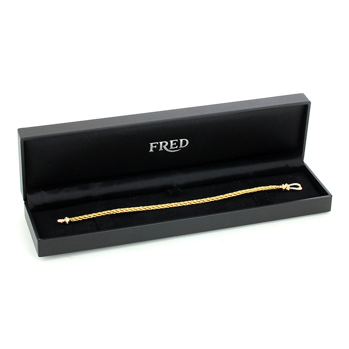 Fred Force 10 medium model bracelet in yellow gold and diamonds - Detail D2