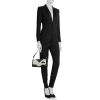 Dior D'Trick handbag in black and white patent leather - Detail D1 thumbnail