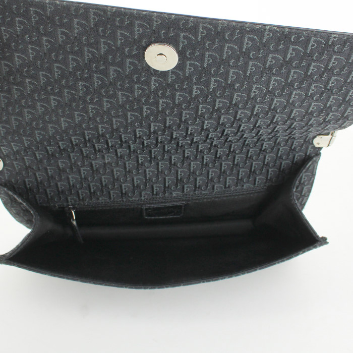 Bolso de mano Dior D'Trick en charol negro y blanco - Detail D2