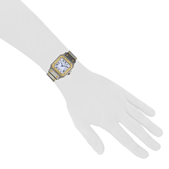 Montre Cartier Santos en or et acier Vers 1990 - Detail D1