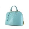 Louis Vuitton Alma handbag in light blue monogram patent leather - 00pp thumbnail