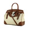 Ralph Lauren handbag in brown and beige leather - 00pp thumbnail
