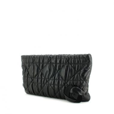Bolsito de mano Dior en cuero negro
