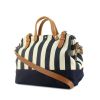 Ralph Lauren handbag in navy blue and beige canvas - 00pp thumbnail