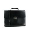 Dupont briefcase in black leather - 360 thumbnail