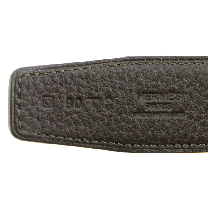 Cintura in pelle Epsom marrone scuro - Detail D1