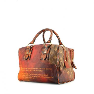 Louis Vuitton Mancrazy handbag in orange and red monogram canvas and leather