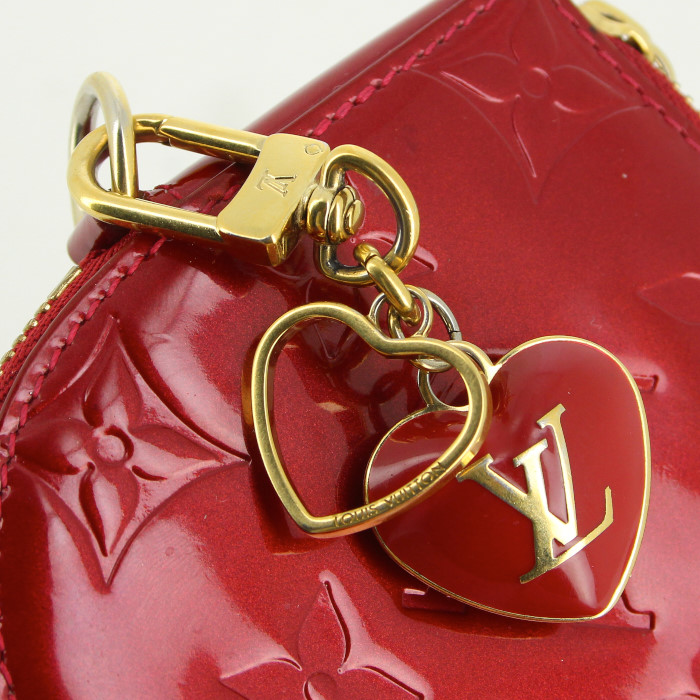 Borsellino in pelle verniciata monogram rossa - Detail D3