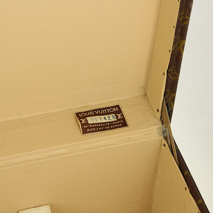 Maleta Louis Vuitton Alzer 80 - Trunk en lona Monogram y cuero - Detail D3