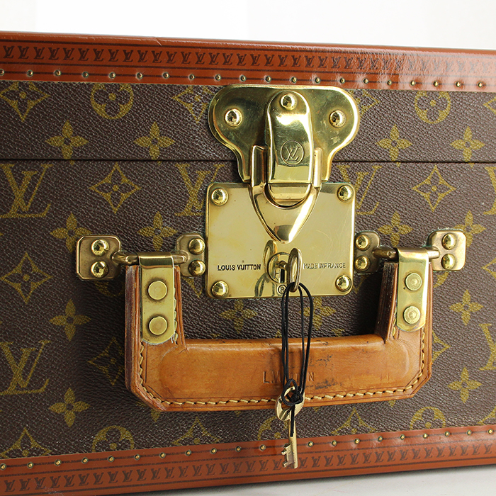 Valigia Alzer 80 - Trunk in tela monogram e pelle - Detail D4