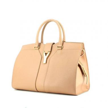 Sac à main Yves Saint Laurent Chyc en cuir grainé beige