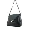 Hermes Christine handbag in black grained leather - 00pp thumbnail