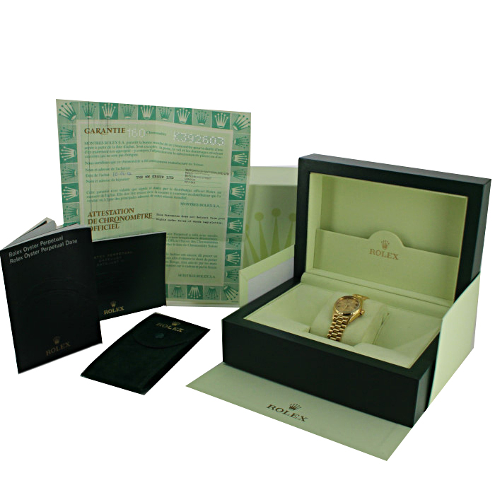 Reloj Rolex Oyster Perpetual Datejust Lady de oro amarillo Circa  2002 - Detail D3