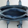 Coach shoulder bag in blue and black leather - Detail D2 thumbnail