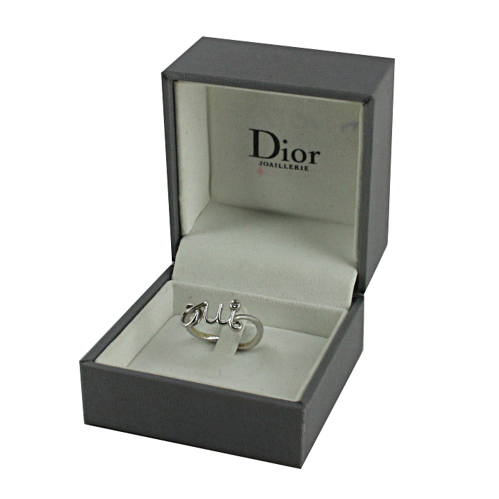 Anello Dior Oui in oro bianco e diamante - Detail D2