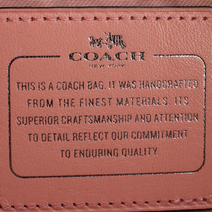 Sac Coach en cuir matelassé rose-pale - Detail D5