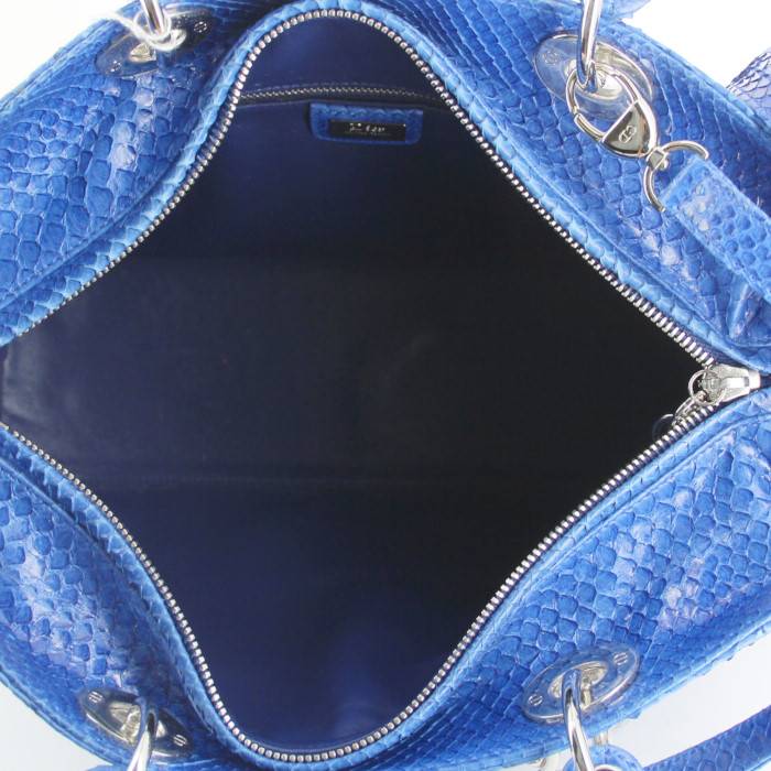 Borsa in pitone blu elettrico - Detail D3