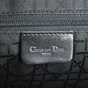 Dior Lady Dior large model handbag in grey canvas cannage and black patent leather - Detail D4 thumbnail