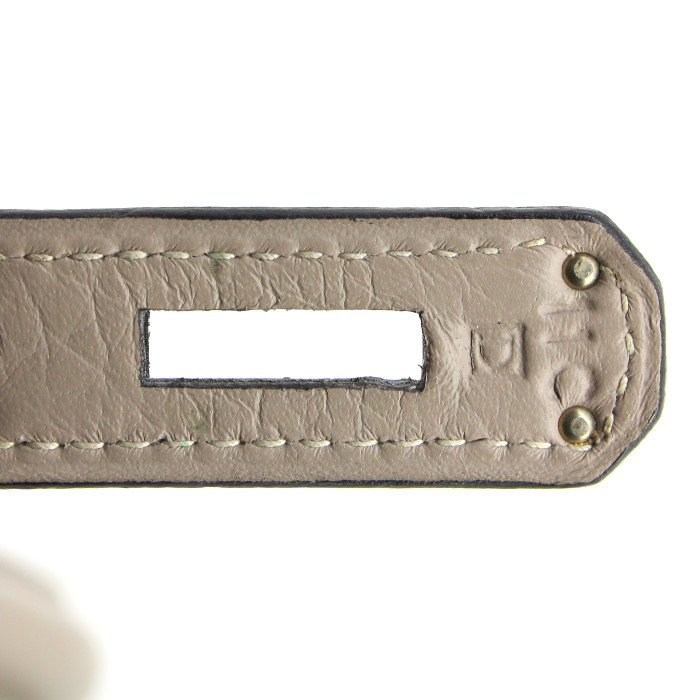 Borsa Kelly 35 cm in pelle togo grigia - Detail D5