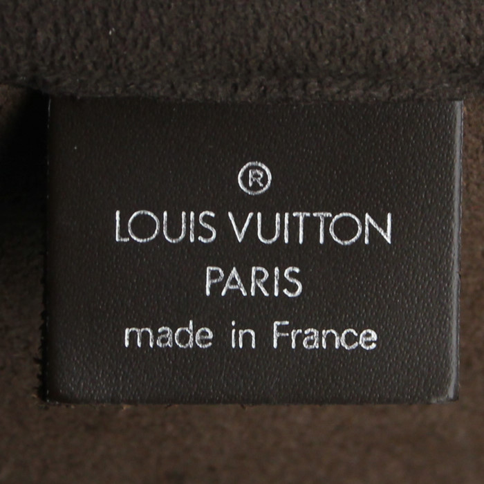 Sac de voyage Louis Vuitton Kendall en cuir taiga marron - Detail D4