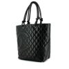 Chanel Cambon medium model shopping bag in black quilted leather - 00pp thumbnail