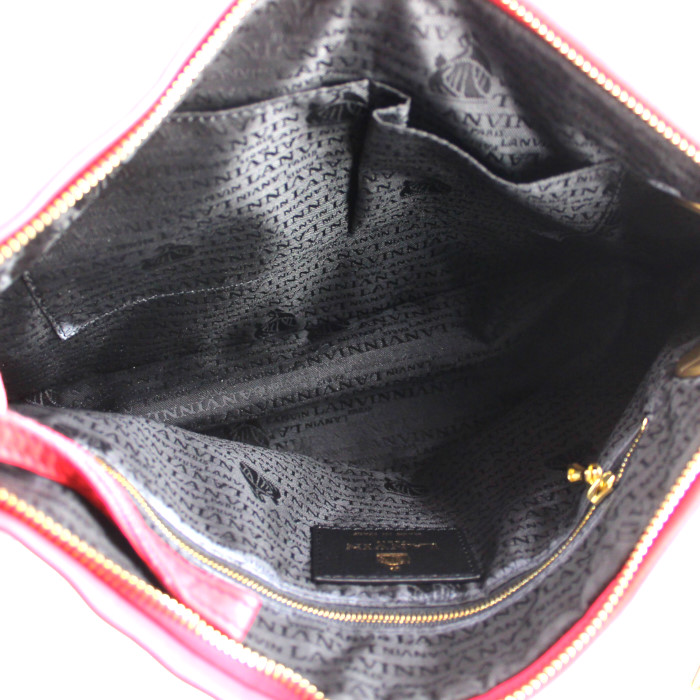 Lanvin Happy handbag in pink quilted leather - Detail D2