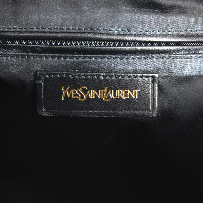 Sac à main Saint Laurent Roady en cuir bleu-canard - Detail D3