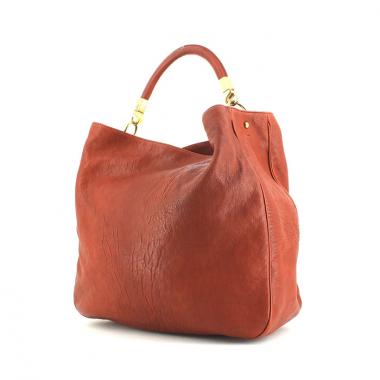 Bolso de mano Saint Laurent Roady en cuero naranja
