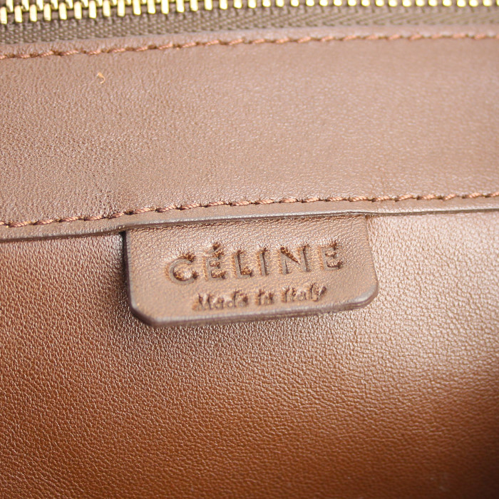 Celine Handbag in brown and blue bicolor leather - Detail D3