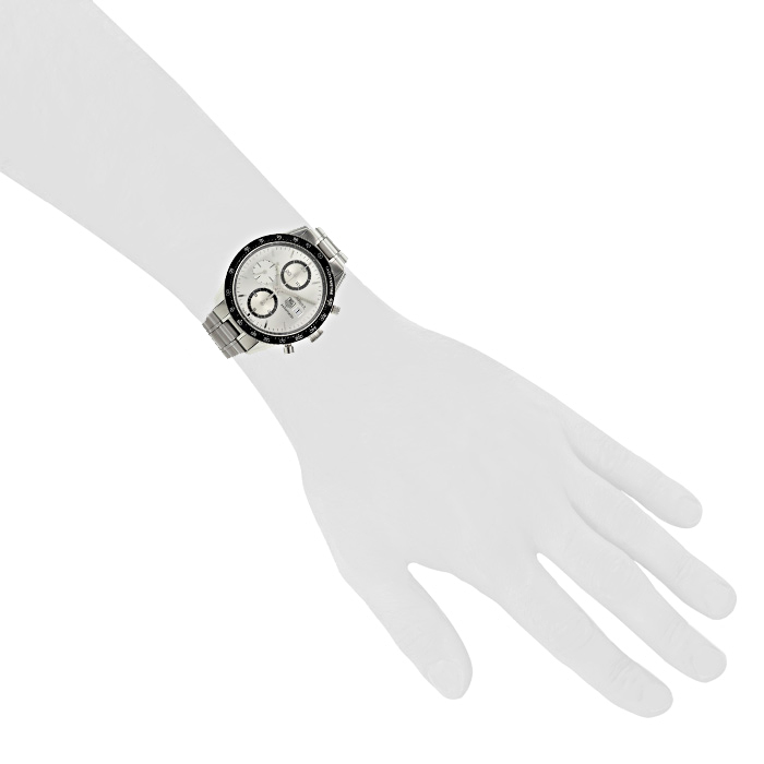 TAG Heuer Carrera Automatic Chronograph Tachymeter watch in stainless steel Ref: CV2011 Circa 2000 - Detail D1