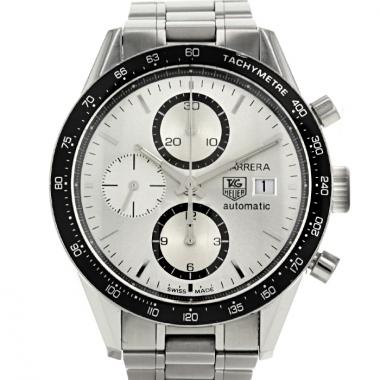 Montre TAG Heuer Carrera Automatic Chronograph Tachymeter en acier Ref :  CV2011 Vers  2000