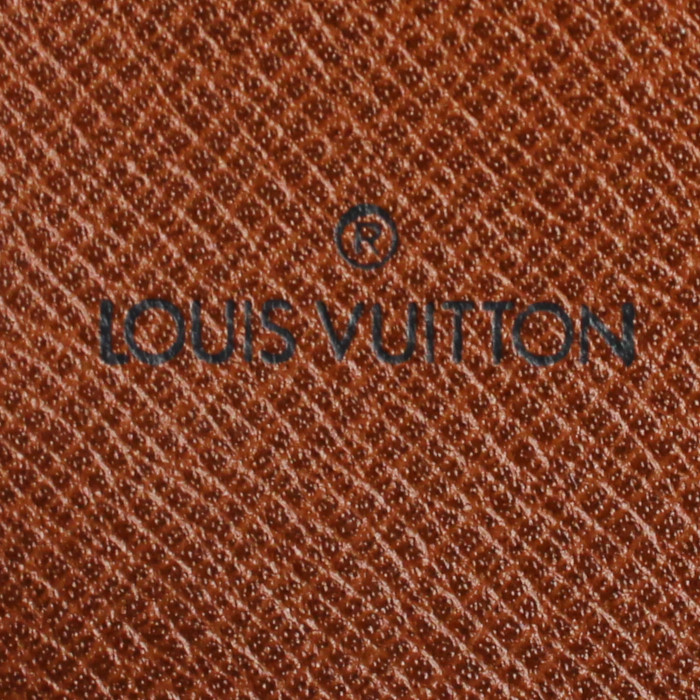 Louis Vuitton Saint Cloud shoulder bag in brown monogram canvas and natural leather - Detail D4