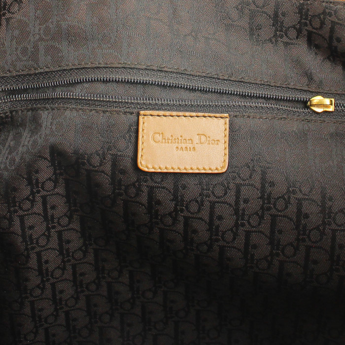 Bisaccia Dior Street Chic in pelle marrone caramello - Detail D3