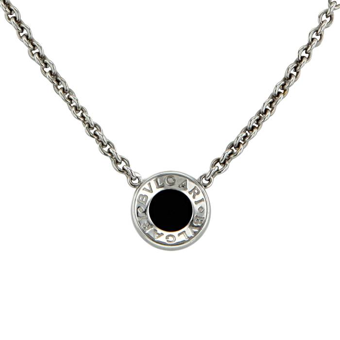 Collier Bulgari Bulgari Bulgari en or blanc et onyx