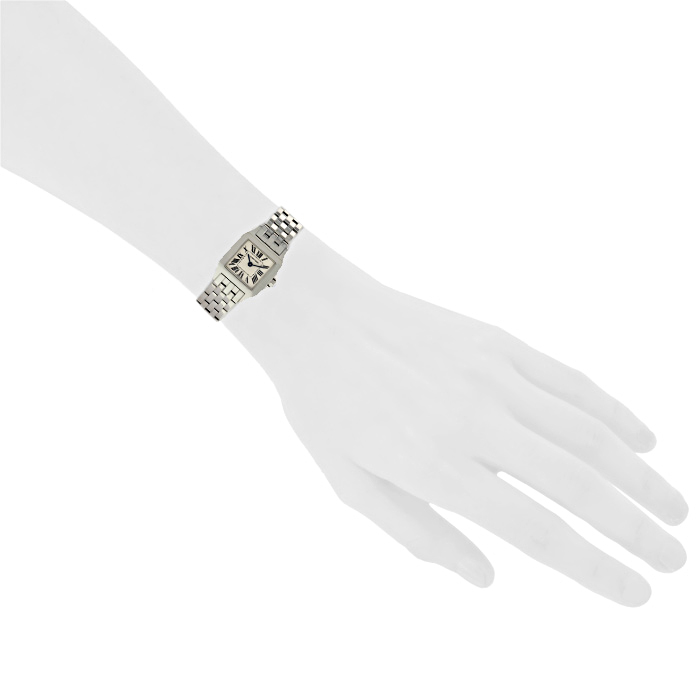 Reloj Cartier Santos-Demoiselle de acero Ref :  2698 Circa 2010 - Detail D1
