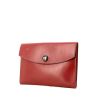 Hermes pouch in burgundy box leather - 00pp thumbnail