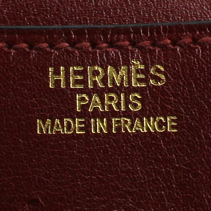 Pochette in pelle box bordeaux - Detail D3