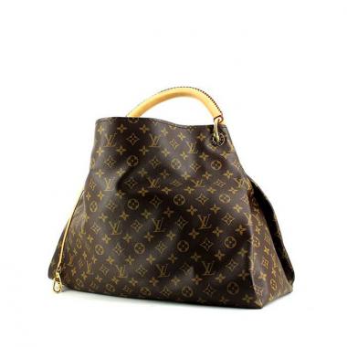 Louis Vuitton Arsty large model handbag in brown monogram canvas and natural leather