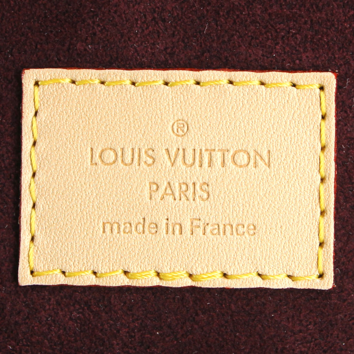 Louis Vuitton Montaigne large model handbag in brown monogram canvas and natural leather - Detail D4