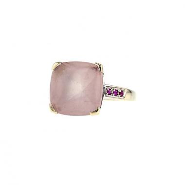 Mauboussin Petite Rose d'Amour ring in white gold and sapphires and in amethyst