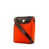 Hermes Herbag shoulder bag in orange canvas and brown leather - 00pp thumbnail