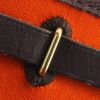 Hermes Herbag shoulder bag in orange canvas and brown leather - Detail D4 thumbnail