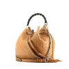 Gucci Bamboo handbag in brown ostrich leather - 00pp thumbnail