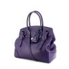 Bolso de mano Ralph Lauren modelo grande en cuero violeta - 00pp thumbnail