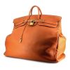 Hermes Haut à Courroies travel bag in brown Rouille leather taurillon clémence - 00pp thumbnail